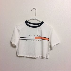 Short sleeve crop top
